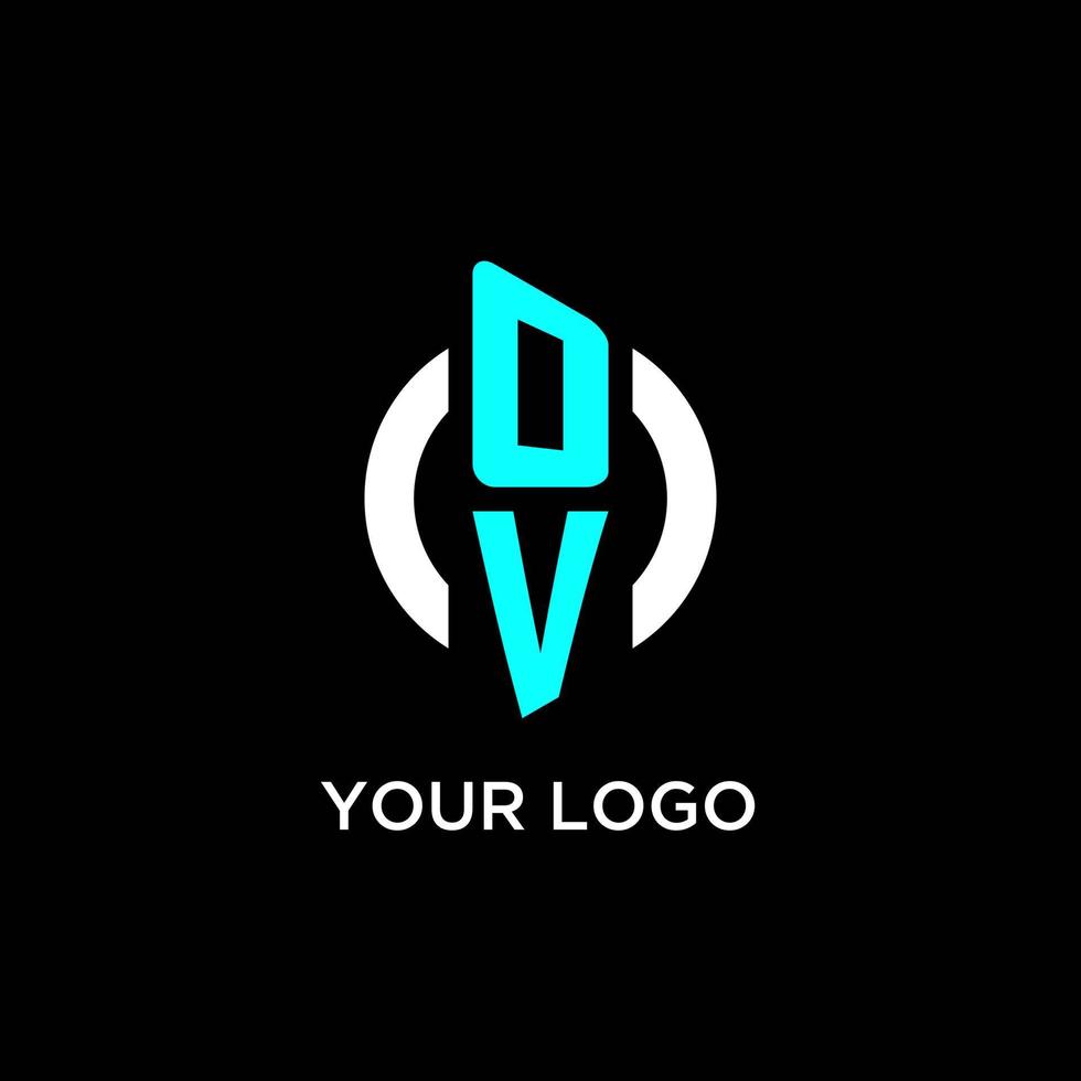 ov cirkel monogram logo vector