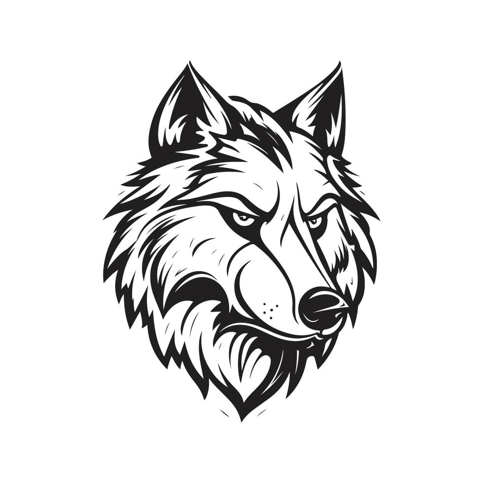 wolf, vector concept digitaal kunst ,hand getrokken illustratie