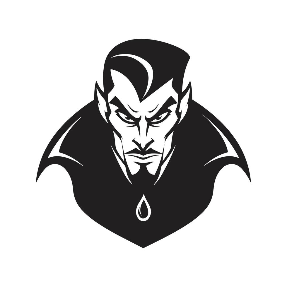 dracula mascotte logo ,hand getrokken illustratie. geschikt voor logo, behang, banier, achtergrond, kaart, boek illustratie, t-shirt ontwerp, sticker, omslag, enz vector