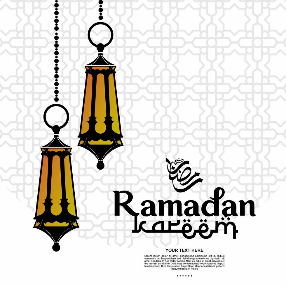 Ramadan kareem vector ontwerp voor banier, achtergrond, kan worden gebruikt net zo een kaart, en web. extra naar de ontwerp van de Ramadan kareem, eid al-fitr en eid al-adha. vector