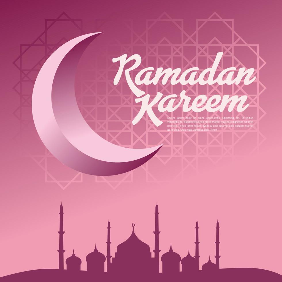 Ramadan kareem vector ontwerp voor banier, kaart, poster, sociaal media voer, en achtergrond. de Ramadan kareem, eid al-fitr en eid al-adha. vector