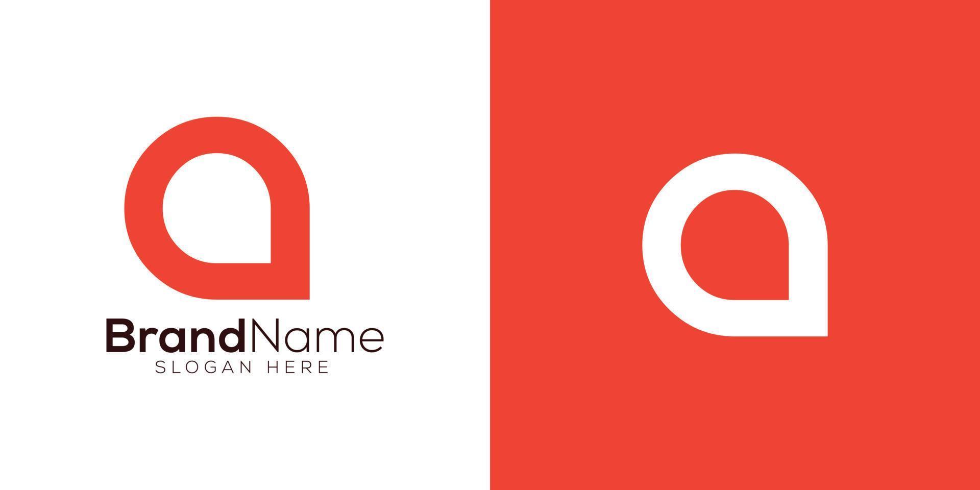 brief een tech logo ontwerp sjabloon Aan wit en rood achtergrond vector