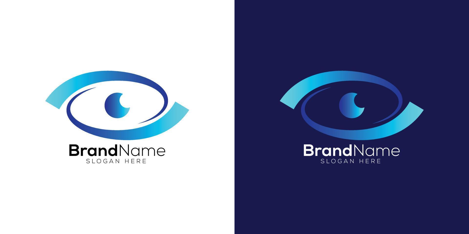 modern modieus oog visie icoon logo ontwerp sjabloon vector