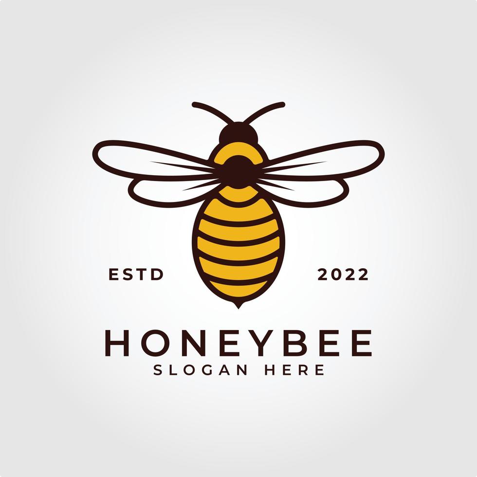 vector van honing bij logo ontwerp illustratie.