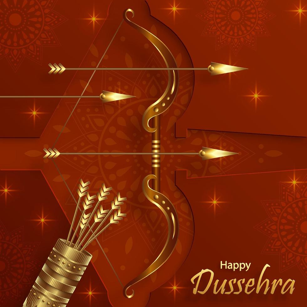 gelukkig dussehra festival viering vector