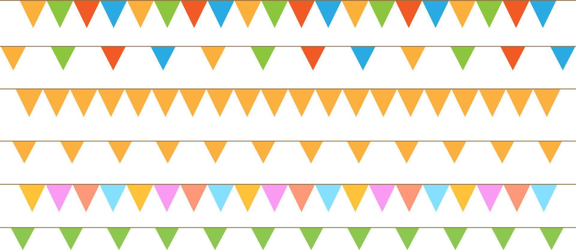 reeks van vector vlaggedoek partij vlaggen voor uw ontwerpen verjaardag partij, bruiloft viering