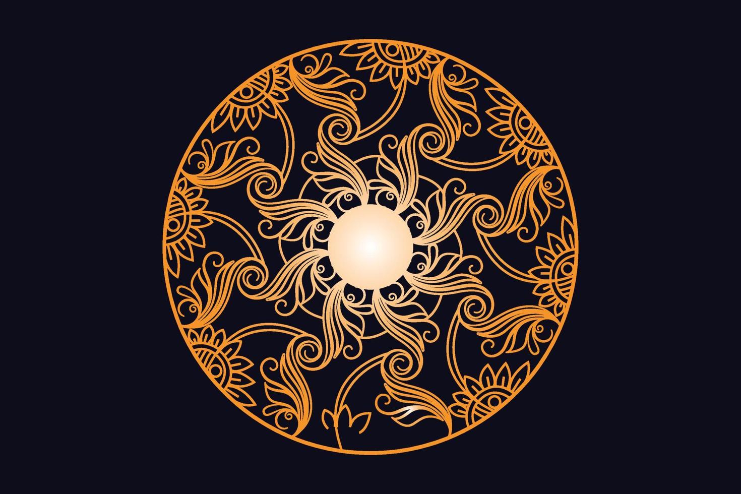 luxe gouden Koninklijk mandala ontwerp vector voor achtergrond. gouden mandala ontwerp. Islamitisch achtergrond ontwerp