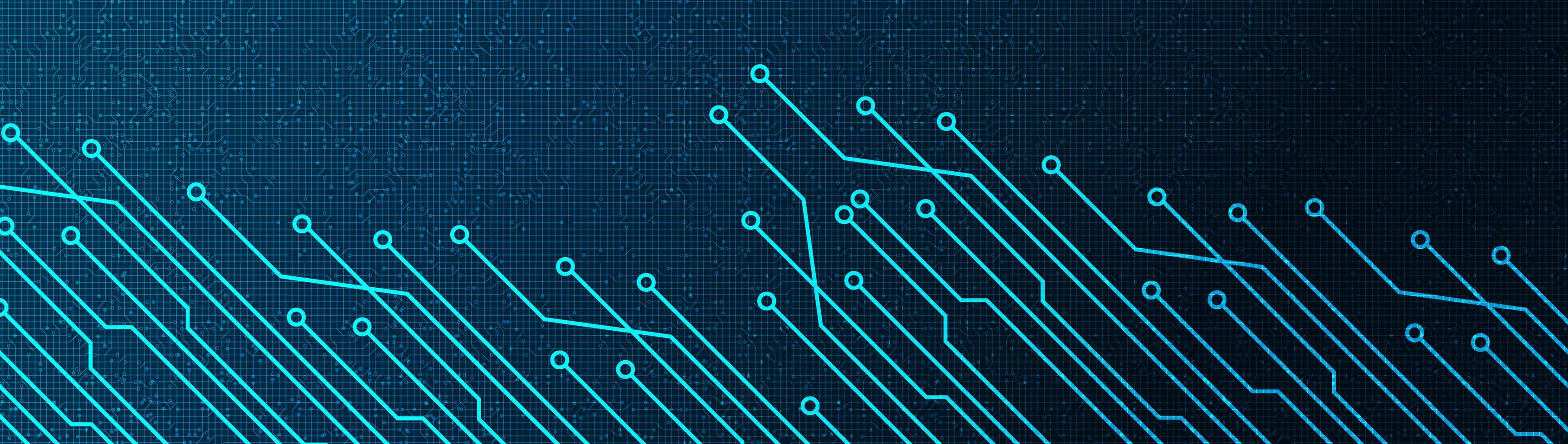 technologie microchip op toekomstige achtergrond, hi-tech digitaal en veiligheidsconceptontwerp vector