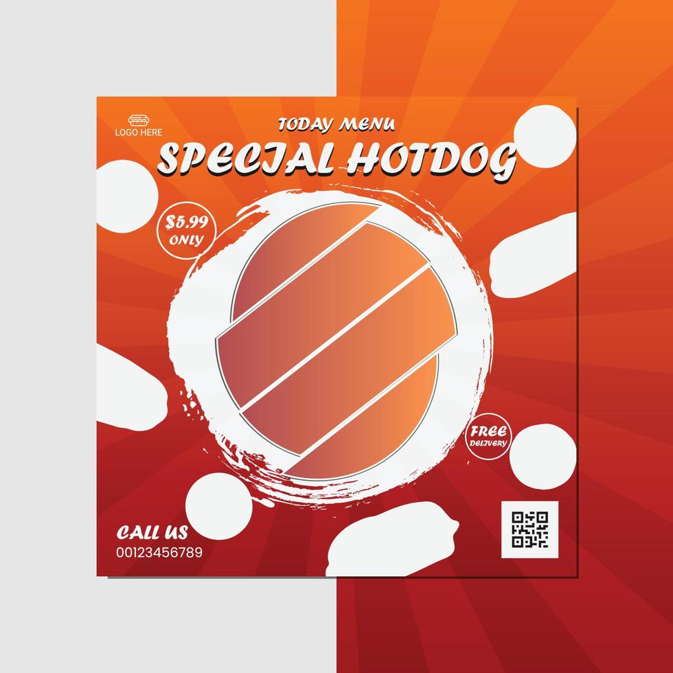 speciaal hotdog folder vector