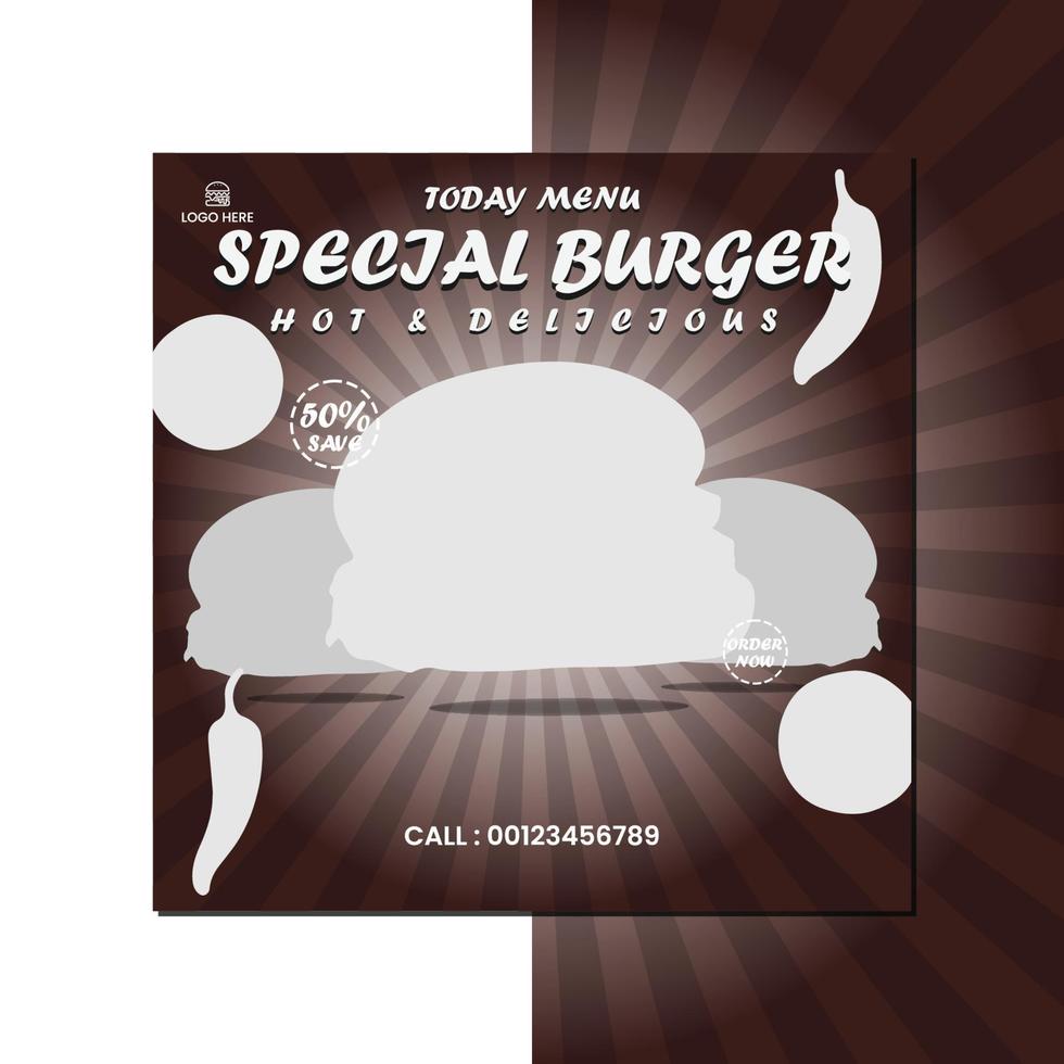 speciaal hamburger folder Fast food folder vector