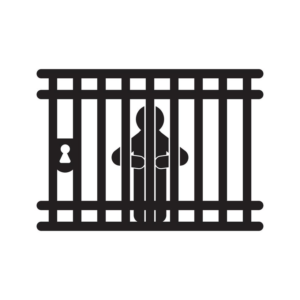 gevangenis of gevangenis gemakkelijk pictogram, illustratie ontwerp sjabloon. vector