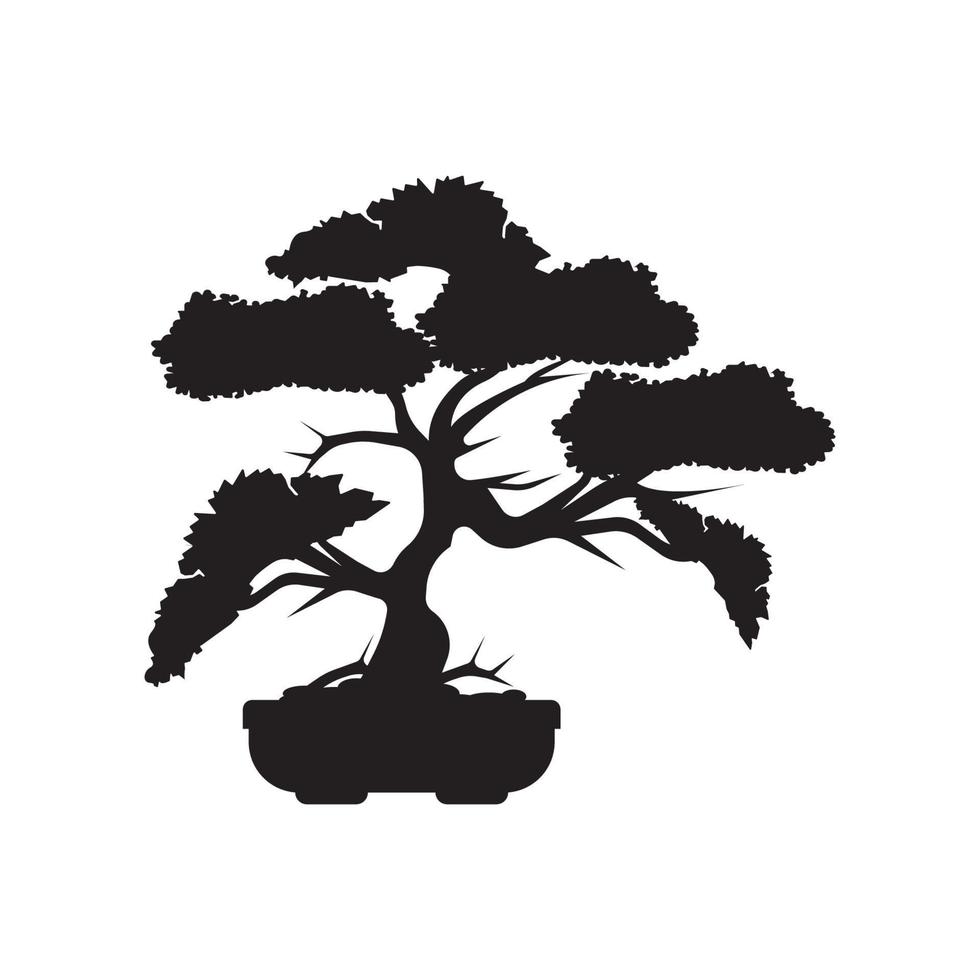 bonsai symbool pictogram, illustratie ontwerp sjabloon. vector