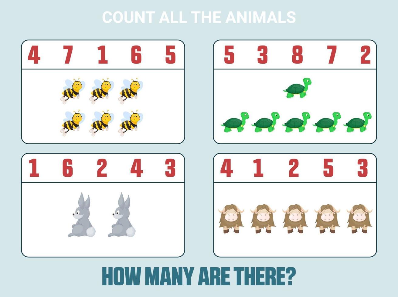 tellen spel voor kleuters. thuisonderwijs. educatief een wiskundig spel. vector