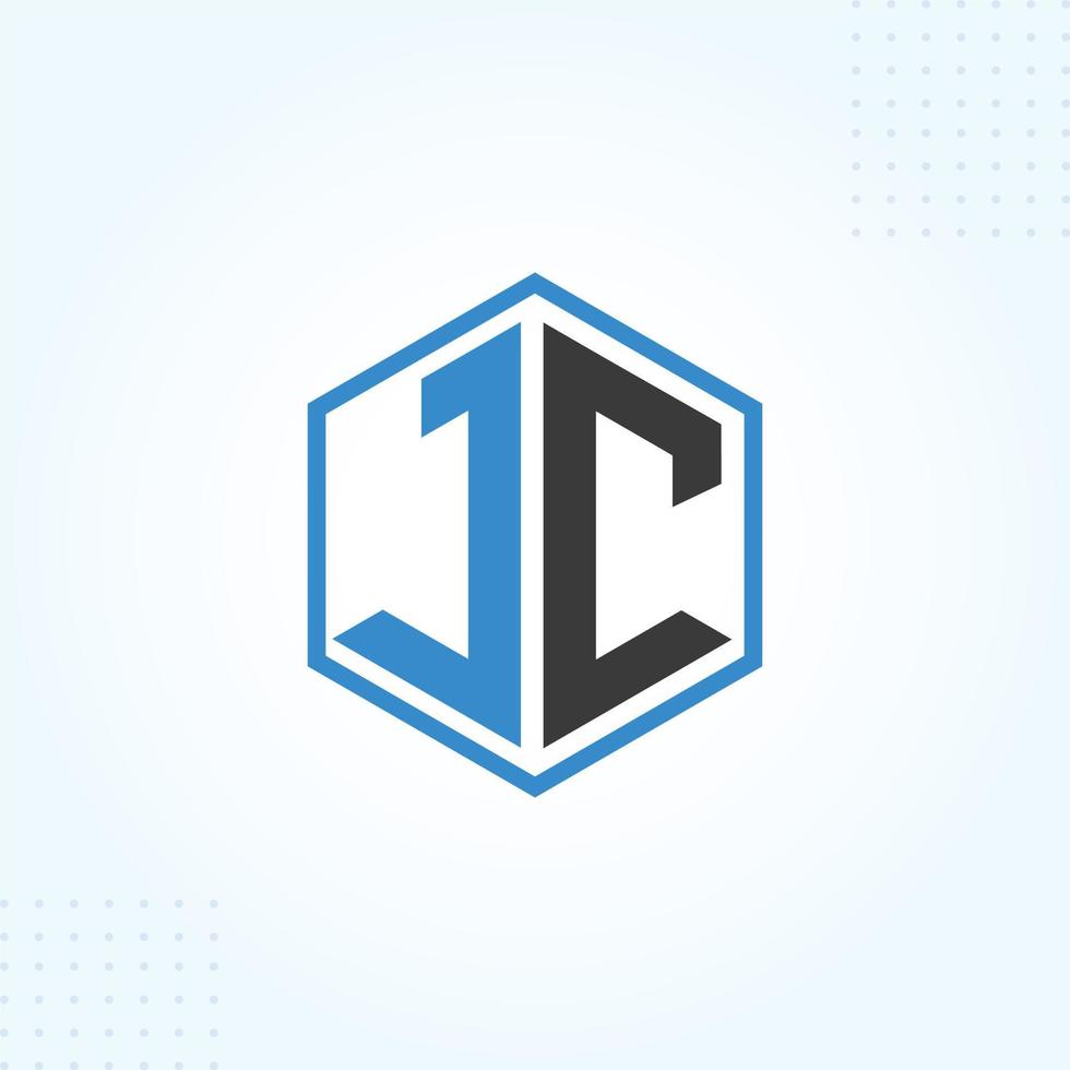 jc zeshoek logo sjabloon in modern creatief minimaal stijl vector ontwerp