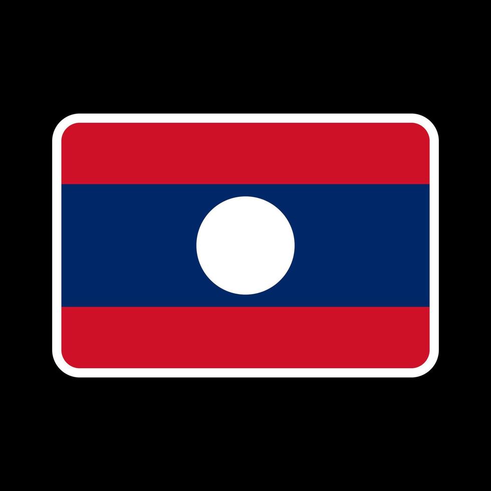 vlag van laos, officiële kleuren en verhoudingen. vectorillustratie. vector