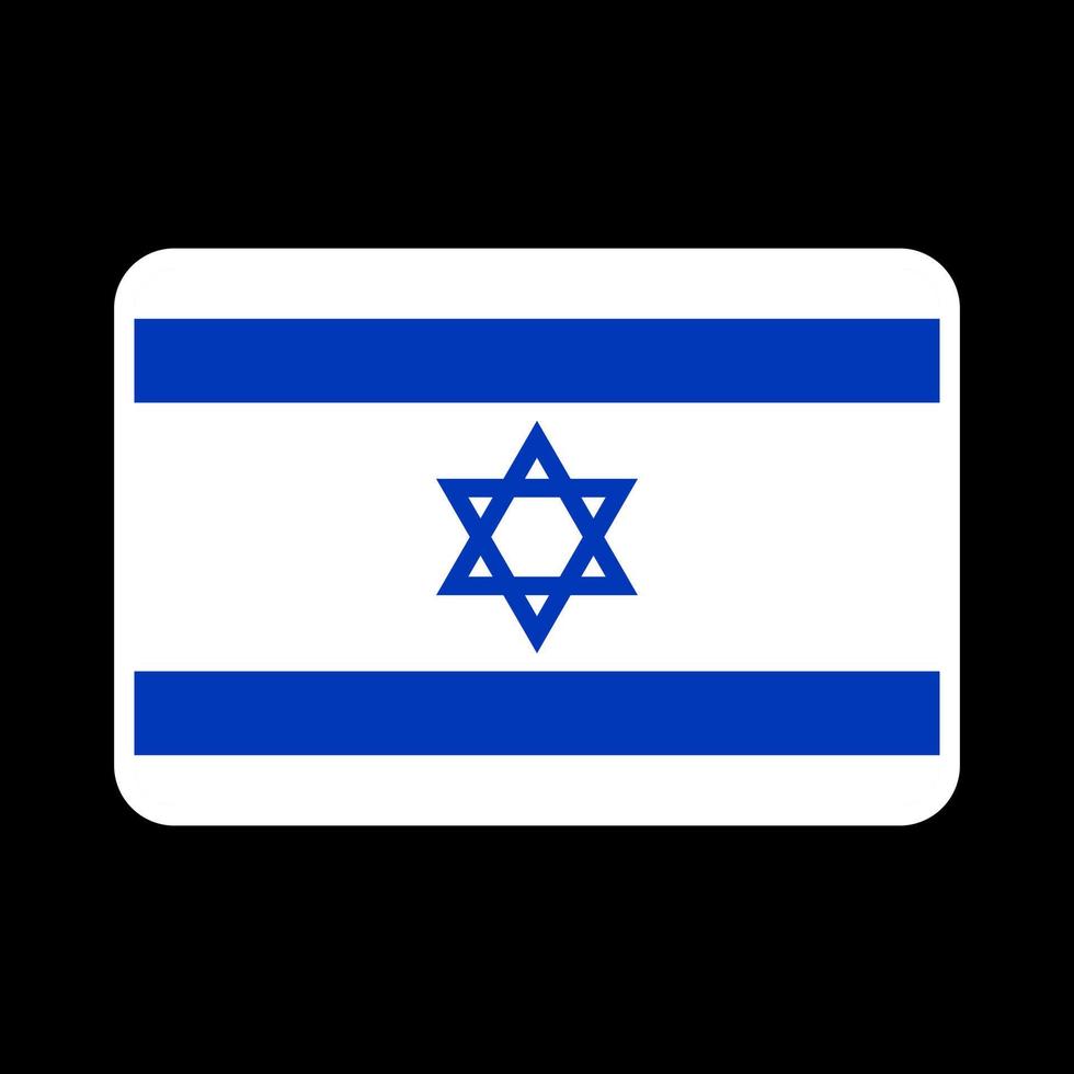 israëlische vlag, officiële kleuren en verhouding. vectorillustratie. vector