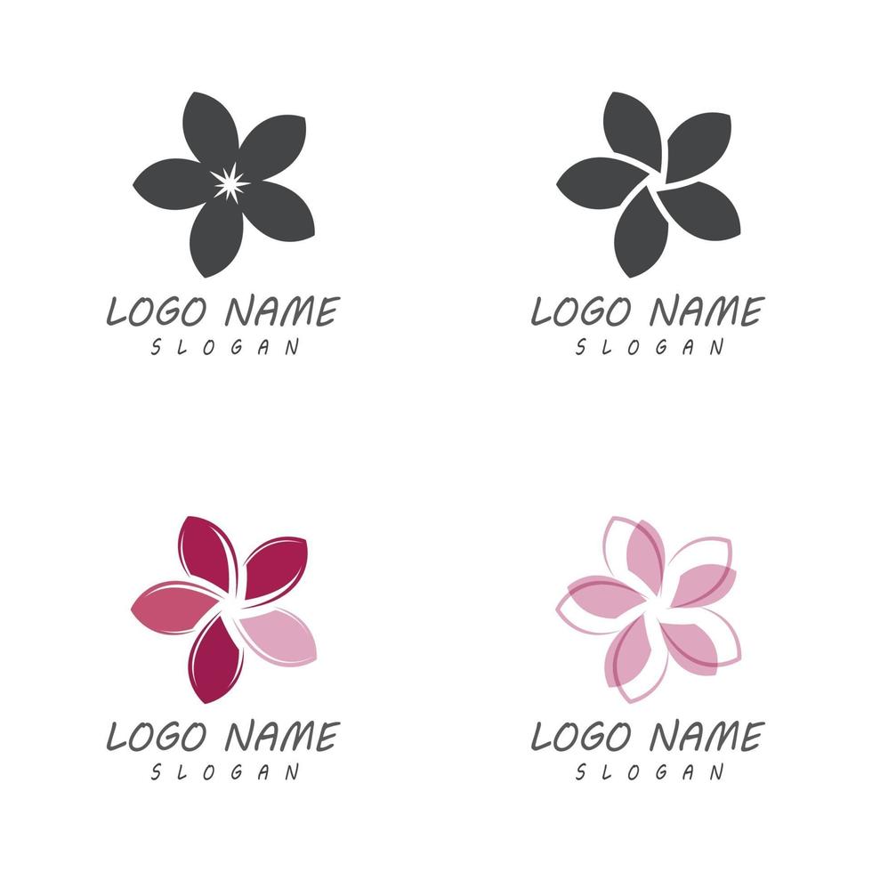 schoonheid plumeria pictogram bloemen ontwerp illustratie sjabloon vector