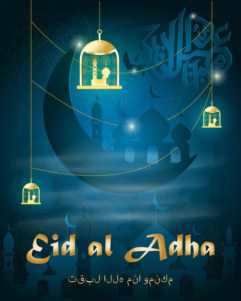 iilustration 20 van eid al-adha mubarak religieuze islamitische feestdag vector