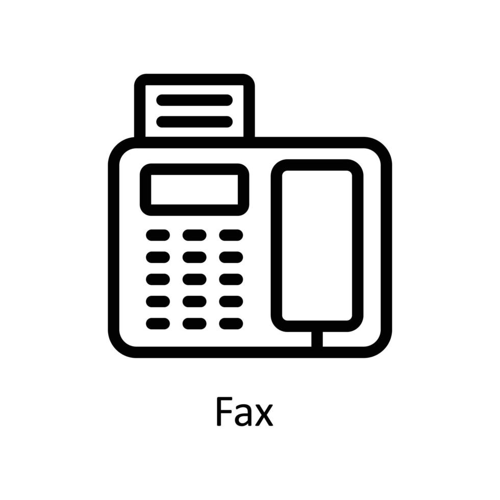 fax vector schets pictogrammen. gemakkelijk voorraad illustratie voorraad