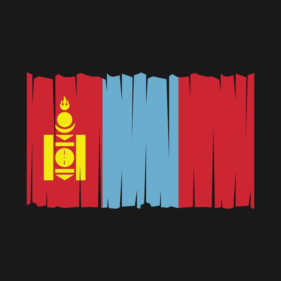vlag van Mongolië vector