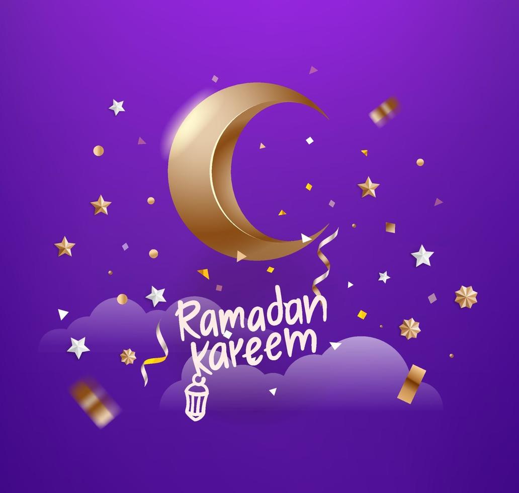 islamitische vakantie wenskaart. ramadan kareem vector