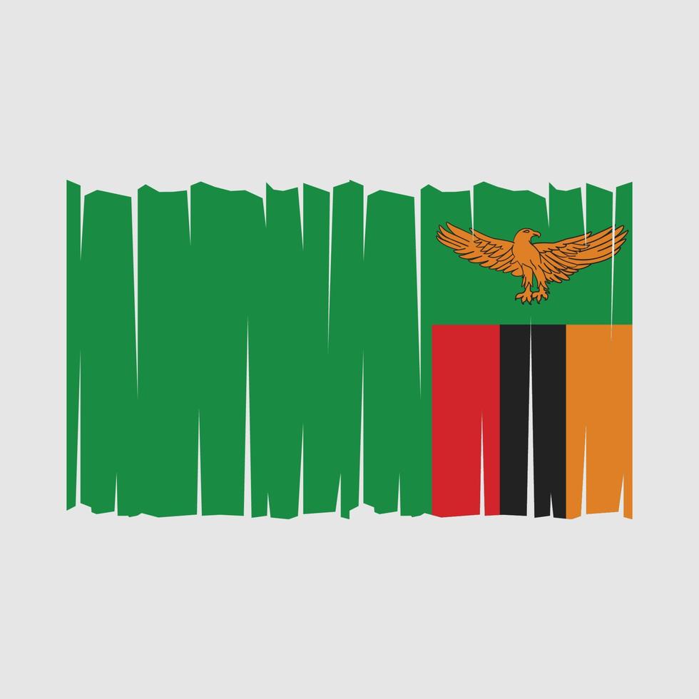 vlag van zambia vector