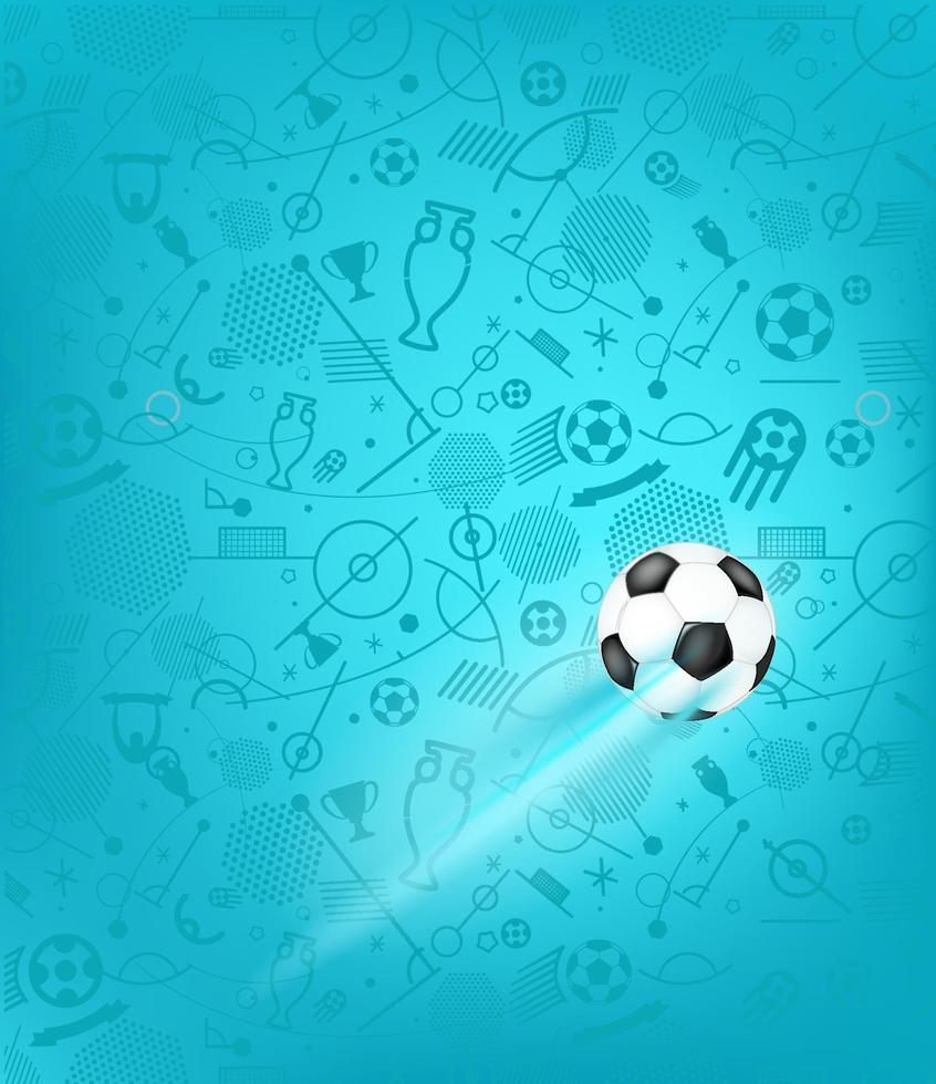 voetbal op blauwe achtergrond vector