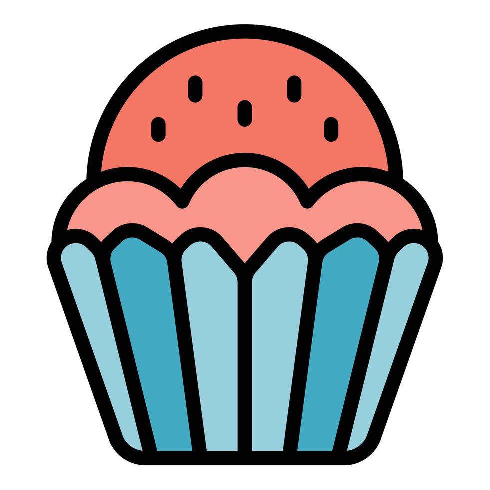 bakkerij muffin icoon vector vlak