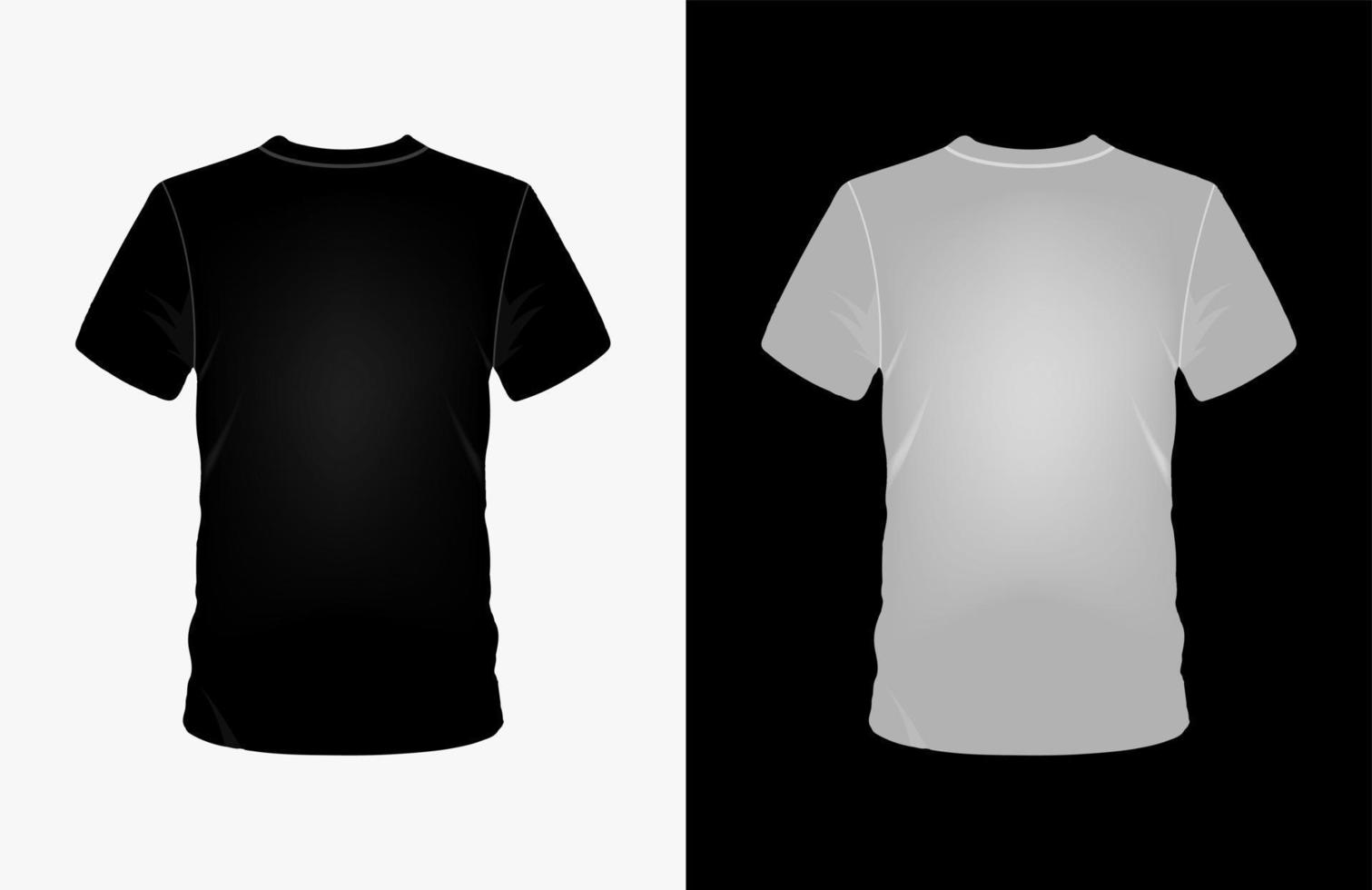 zwart en wit t- overhemd vector mockup