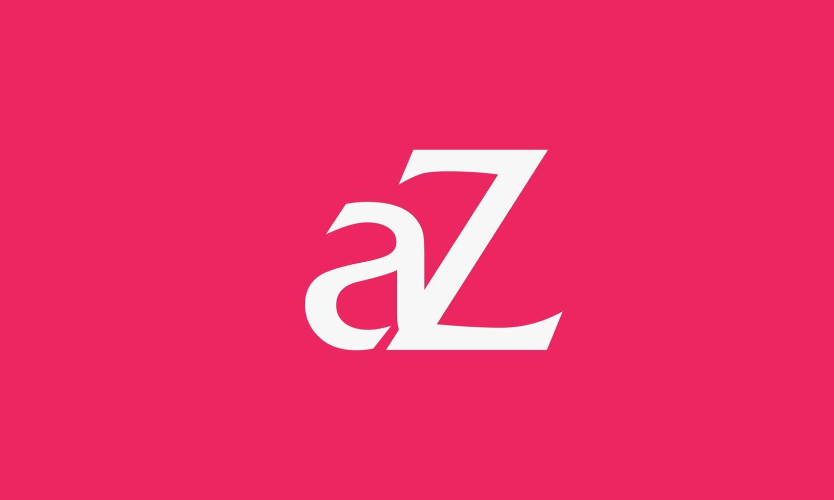 alfabet letters initialen monogram logo az, za, a en z vector