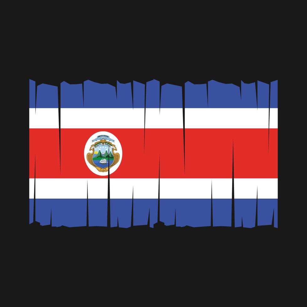 vlag van costa rica vector