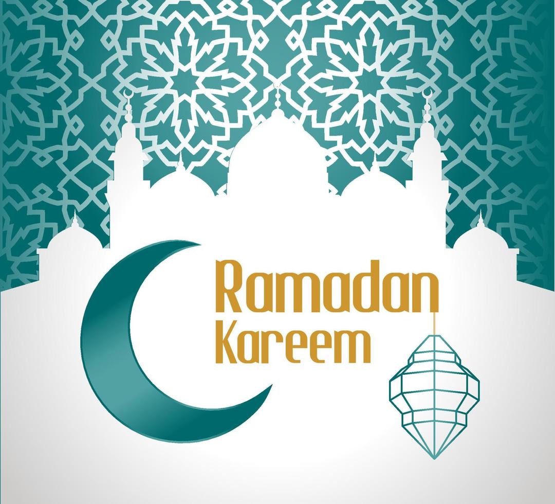 groet Ramadan kareem met Islamitisch ornamenten. kan worden gebruikt voor online en gedrukt posten behoeften. vector illustratie