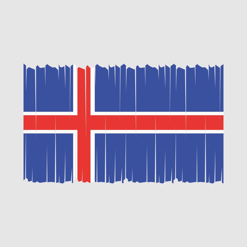 vlag van ijsland vector