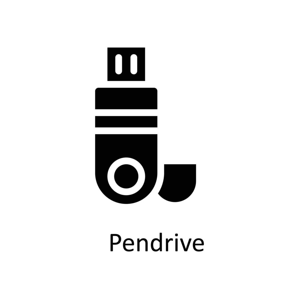 pendrive vector solide pictogrammen. gemakkelijk voorraad illustratie voorraad