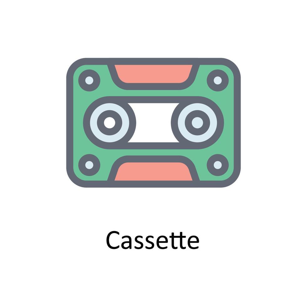cassette vector vullen schets pictogrammen. gemakkelijk voorraad illustratie voorraad