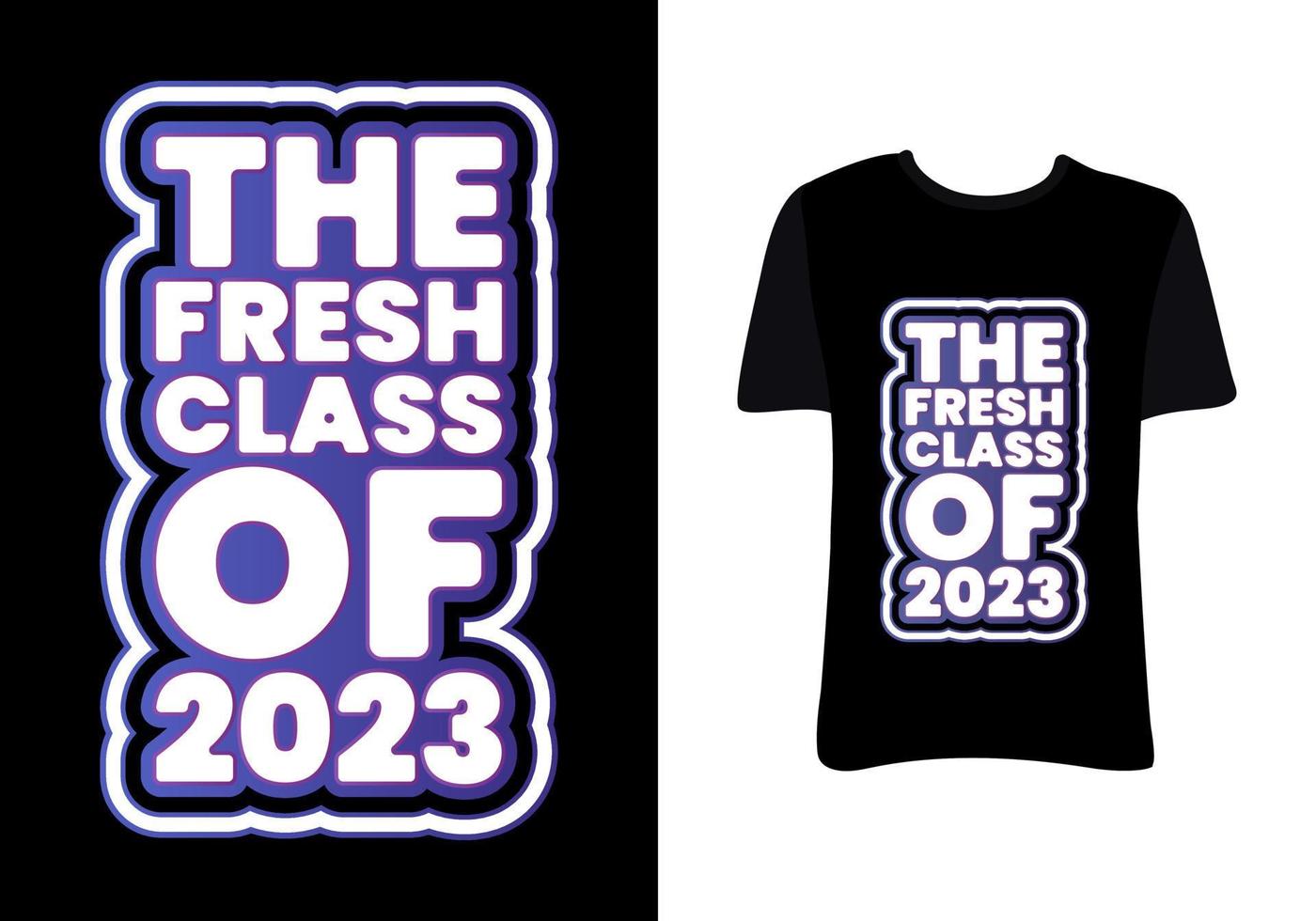 klasse van 2023 t-shirt diploma uitreiking overhemden. de vers klasse van 2023 vector