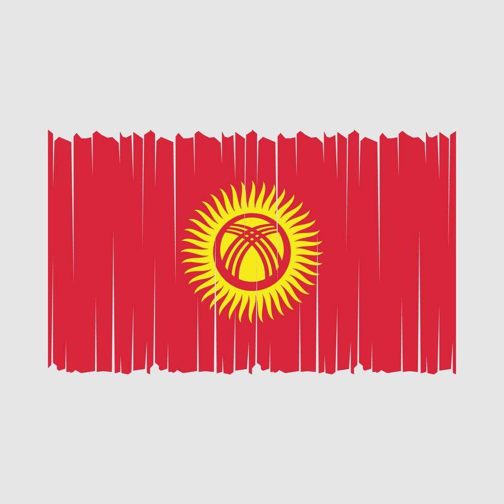 Kirgizië vlag vector illustratie
