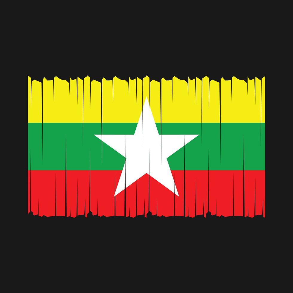 Myanmar vlag vector illustratie