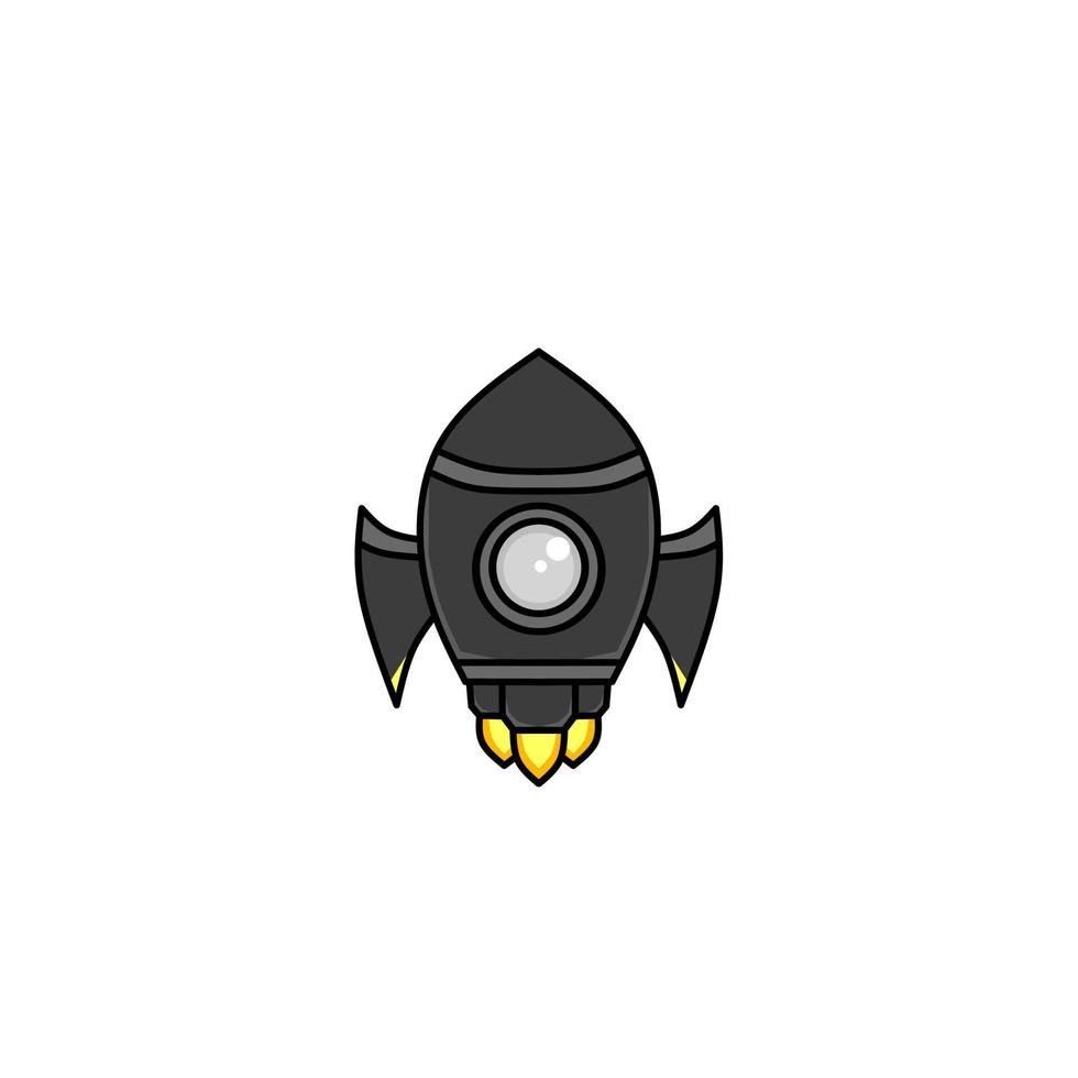ruimteschip icoon, een gemakkelijk ruimteschip ontwerp met een elegant concept vector