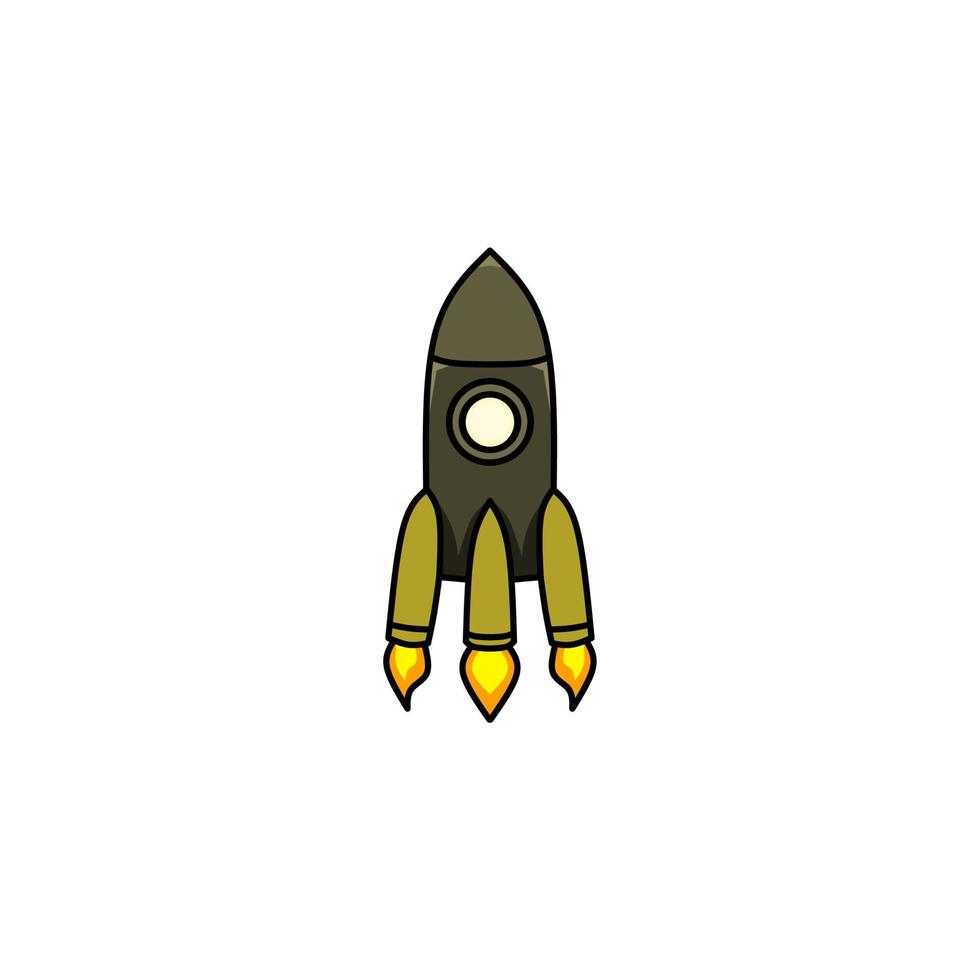 ruimteschip icoon, een gemakkelijk ruimteschip ontwerp met een elegant concept vector