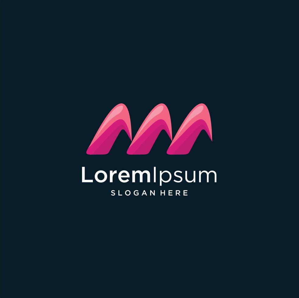 m brief logo concept. creatief minimaal embleem ontwerp sjabloon. universeel elegant icoon. premie bedrijf financiën logo. vector