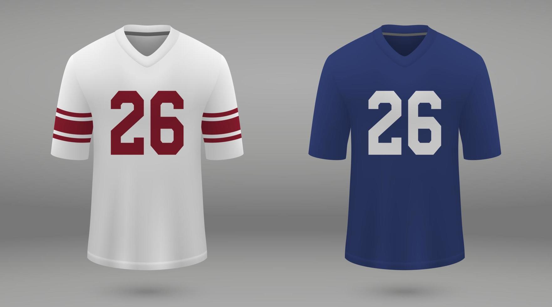 realistisch Amerikaans Amerikaans voetbal Jersey vector