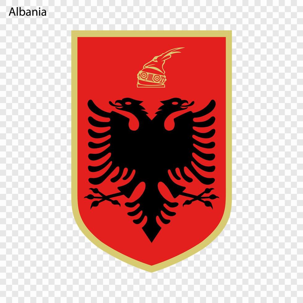 nationaal embleem of symbool Albanië vector