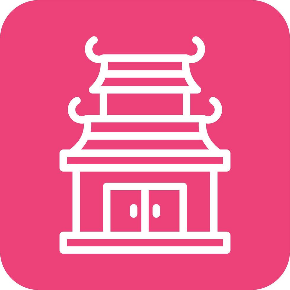 chinese tempel vector pictogram ontwerp illustratie