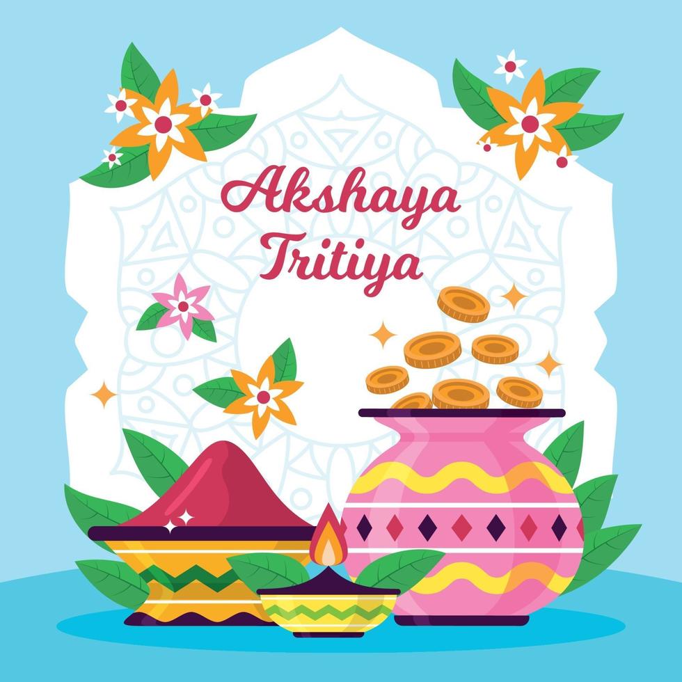 akshaya tritiya achtergrond vector