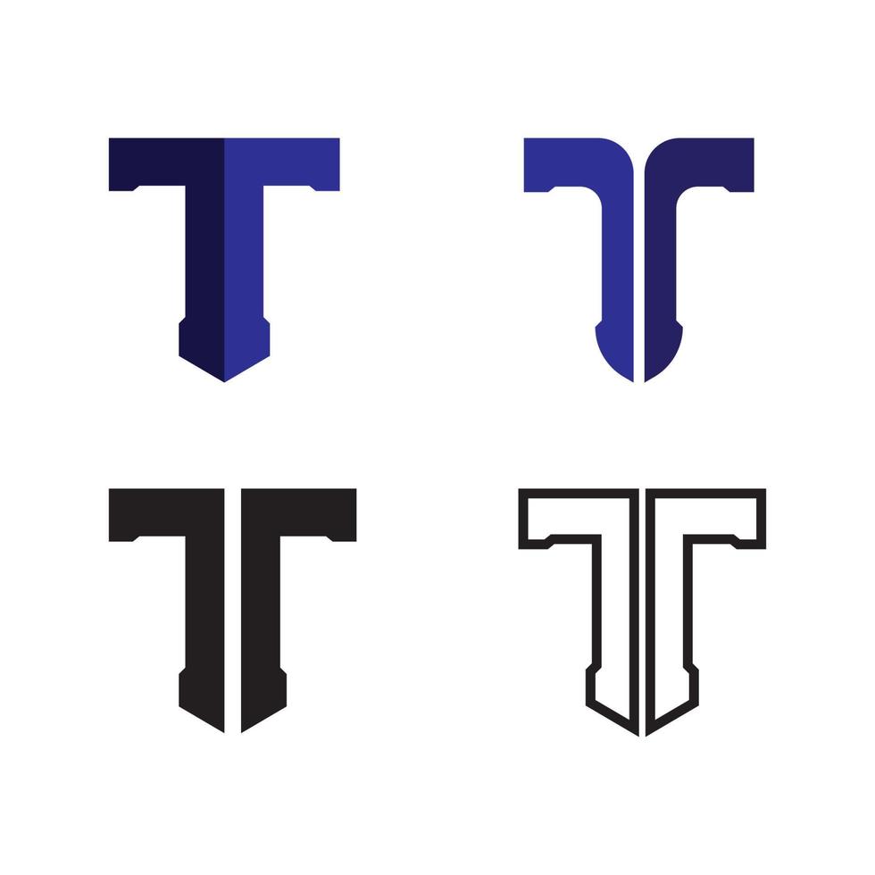 brief t logo beeld en doopvont t ontwerp grafisch vector