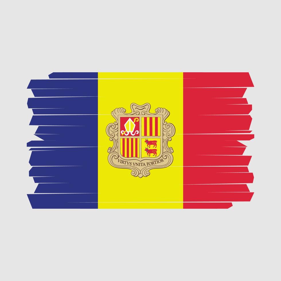 andorra vlag borstel vector