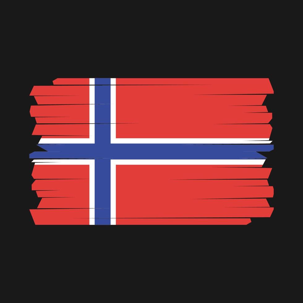 Noorse vlag borstel vector