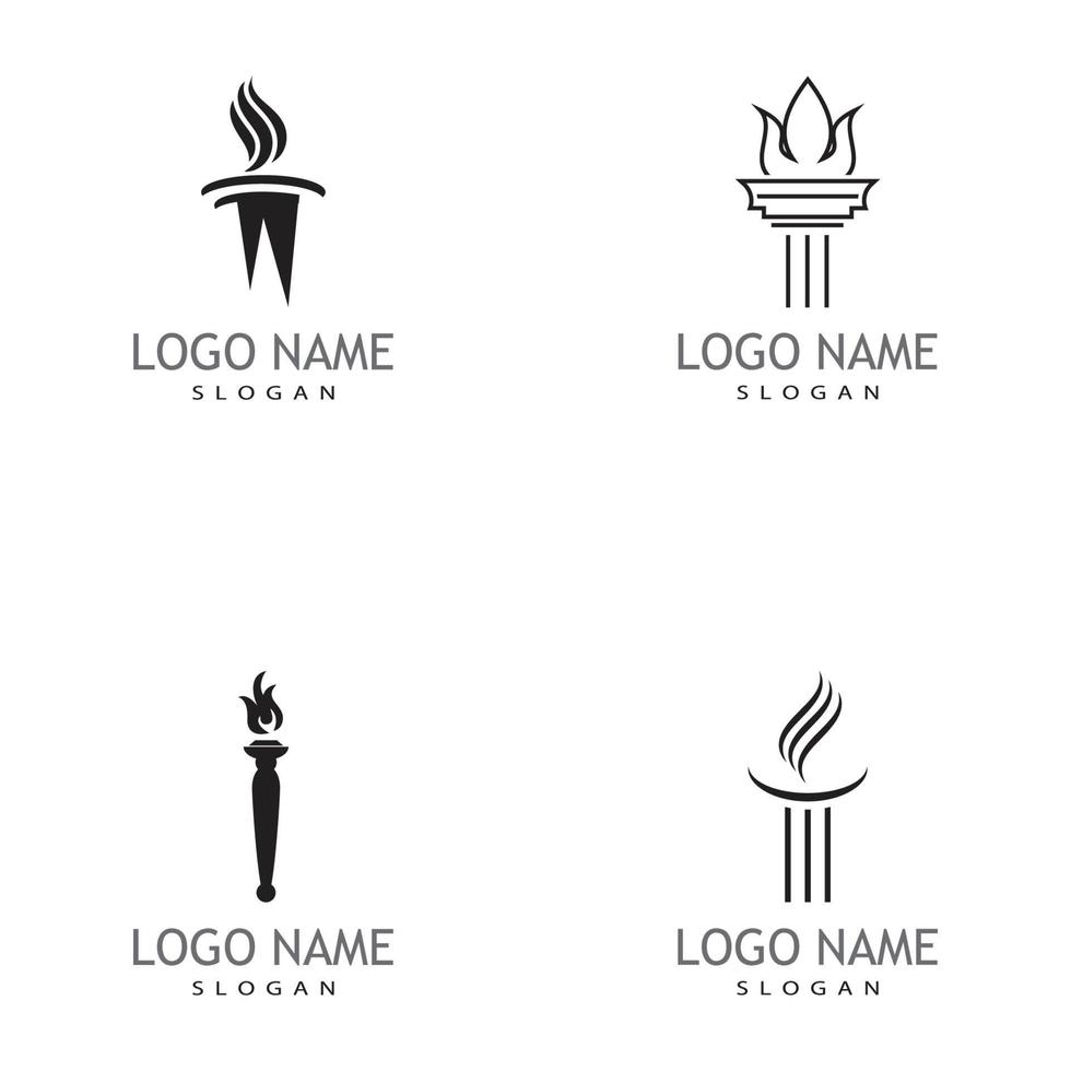 fakkel logo sjabloon vector symbool illustratie ontwerp
