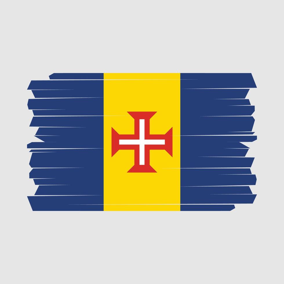 Madeira vlag borstel vector